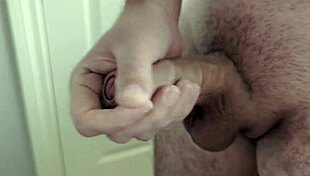 Watch This Homemade Bathroom Slow Motion Cumshot Explosion Up Close!