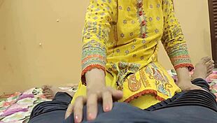 WOW! Pakistani Desi Stepmom's Juicy Handjob Dripping with Hot Cum!