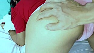 curvy desi girlfriend's big ass rides cock sexy