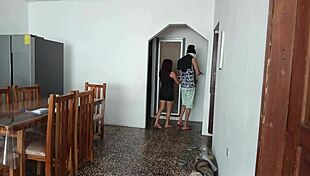 WHOA, FAT LATINA MAID WHORE SHAKES HER BIG ASS CURVY IN KINKY HOMEMADE UNIFORM FOR DADDY!