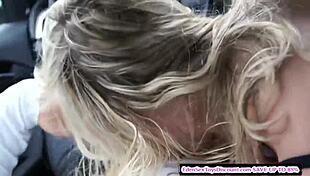 Blonde whore risks it all bareback in heated fuck session