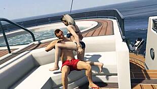gta 5 cutie bikini babe bent over fucked hard on luxury yacht
