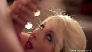 Elegance Meets Grace in Romantic Blowjob Cumshot Explosion!