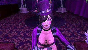 Mad moxxi spots you dancing in purple dream club then gives insane blowjob and picks you up for cosplay game