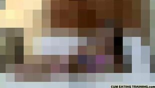 Femdom CEI BDSM: Lick Up Your Own Cum from Pussy After Masturbation POV