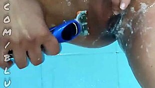 cute colombian cleaning babe flashes dirty pussy for you natural tits homemade