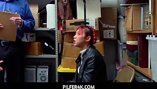 asian milf fucks guard save virgin stepdaughter shoplift!