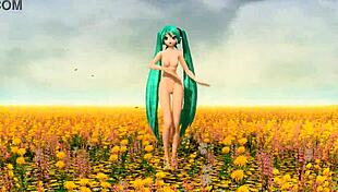imagine hatsune miku's big tits and ass fully nude in levan polka diva mod