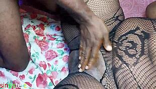 Chubby Ebony BBW Bent Over Monster BBC for Cumshot