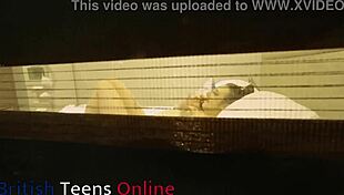 hey neighbour, catch me fingering my huge tits and wet pussy just for your eyes