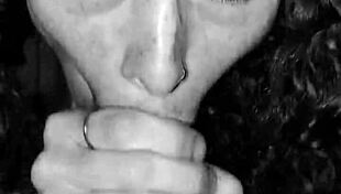 Rhonda deepthroats nuts closeup rimming till cum swallow