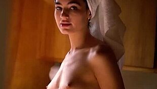 can you handle this gorgeous latina milf stripping bare to flaunt her petite naked curves?