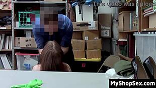 caught shoplifting teen gets bent over by lp officer for pussy pounding on site