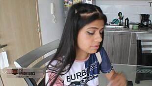 classmate wants to fuck instead of study, bends over for creampie