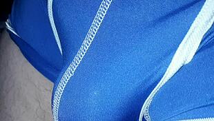 asian underwear strains over throbbing monster cock bulge close up