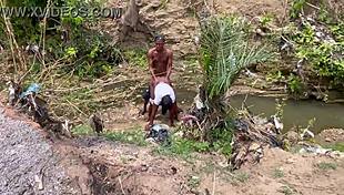 Chubby bbw big ass tits fucked hard outdoors in forest