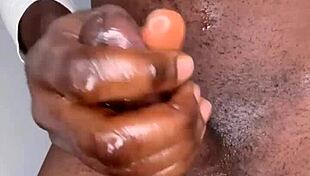 ninja man strokes his monster cock so hard before exploding that huge cum load everywhere