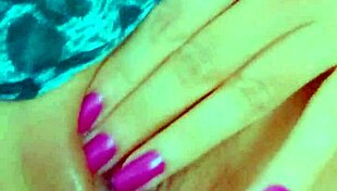 shaved pink latina pussy plays with her cute toy!