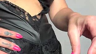 Femdom Milf Mistress Teases Slave with Strapon in Chastity Denial