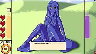 SLIME GIRL STRIPTEASE WITH TITS RIPPED BY MONSTER!