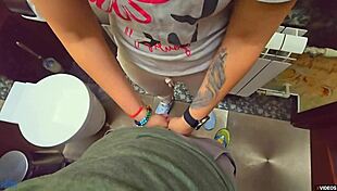 Stranger Sneaks Cum Into My Panties In Restaurant Toilet