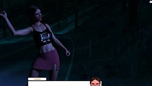 Redhead lesbians finger pussies then ride at midnight party.