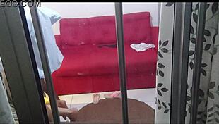 Brazilian neighbor filmed sucking driver's thick cock outdoors