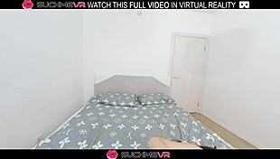 Sexy bunny Jolie bends over shaved pussy for monster cock pounding