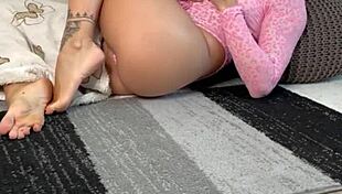 Slutty Italian Wife Stretches Huge Ass And Pussy For Lover's Cock