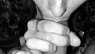 Rhonda deepthroats nuts closeup rimming till cum swallow