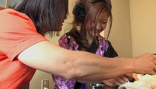 japanese slut like... she loves that clit vibrator rubbing her before she rides this HUGE cock all wild