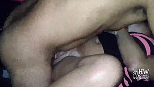 hot married latina ditches hubby for bbc creampie pounding at the club