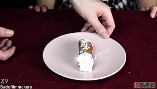 ever wondered about chewing spit humiliation topped with cum on cannolo?