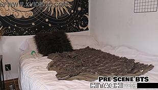 Petite Latina Nicole Luva Moans Hard with Hairy Pussy Vibrator Closeup.