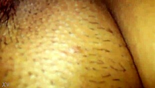 amateur licks cum from wet pussy close up