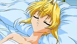 hey these two cute lesbians moan loud while licking in bed together