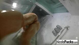 hot pornstar nicole aniston fingers big tits pussy in steamy shower 💦🛁