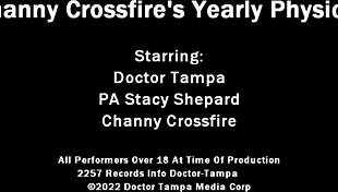 dr tampa checks channy crossfire's yearly physical closely