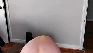 sexy bbw bends stretches naked in morning yoga fat tits ass jiggling wildly!