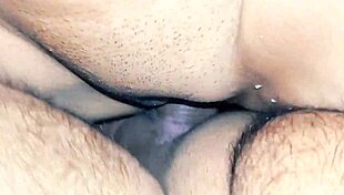 close-up view of pussy stretched by hard fucking