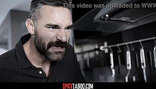 italian maid bends for pervy boss's deepthroat cowgirl pussy licking fuck