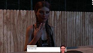 Redhead lesbians finger pussies then ride at midnight party.