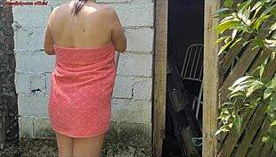 married woman in towel calls handyman for shower fix pays with wild sex bang!