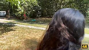 hunt4k young czech teen slut cheats on husband with outdoor pov blowjob from old man