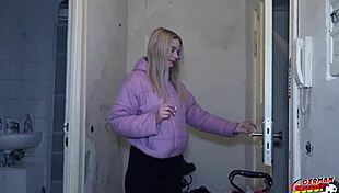 german scout chats up big saggy titted nurse naomi for casting pickup fuck