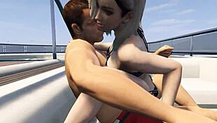 gta 5 cutie bikini babe bent over fucked hard on luxury yacht
