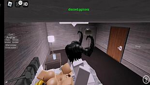 whoa, roblox devil milf with big tits takes my huge cock pounding