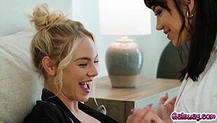 little pucks checks friend kelsy kane at hospital turns into pussy licking frenzy