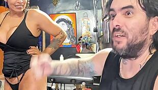 chubby morena's huge clit fingering on desk shocks everyone watching?