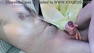 stepfather relaxes with handjob massage from tight teen slut in panties